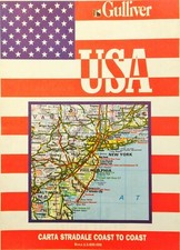 USA CARTA STRADALE COAST TO