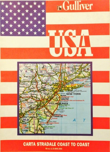 Usa carta stradale coast - usa,