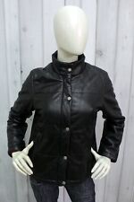 TOMMY HILFIGER Donna Taglia S Giubbotto Pelle Chiodo Leather Jacket Giubbino