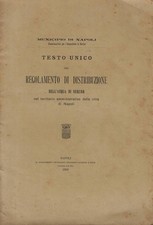 Testo unico del regolamento di distribuzione dell'acqua di Serino nel territorio