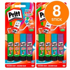 Pritt Colla Colorata Stick Fun Colors Tubetti Multicolore per Bambini - 8 Stick