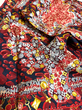 Sciarpa di seta Louis Vuitton Stephen Sprouse 2008 mappa del mondo limitata 25,5 pollici