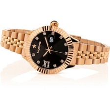 Orologio Hoops 2619LD-RG02-80 Luxury Quarzo Donna 30mm Acciaio Nuovo Strass