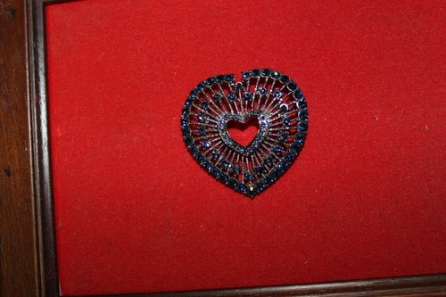 Spilla cuore grande metallo