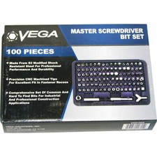 Vega Set di punte per cacciavite master 100 pezzi 1/4 di pollice