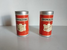2 barattoli in latta ovomaltina anni '50