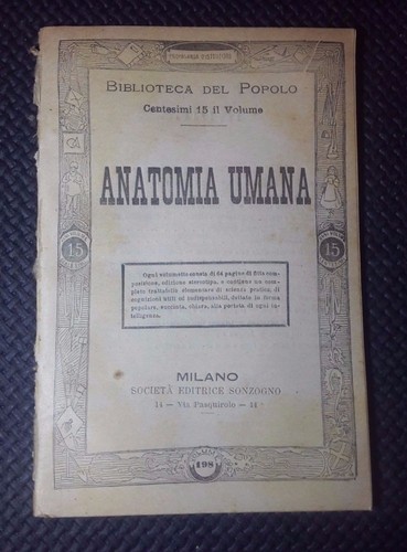Anatomia umana fine - '800, n