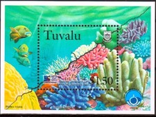 Tuvalu 1998 corallo, pesce, marina, natura, conservazione, Greenpeace m/s MNH
