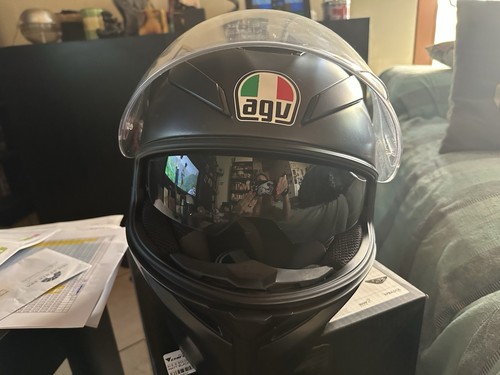 Casco moto agv nero opaco - moto,