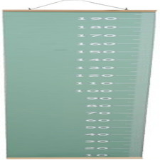 1 Metro per Bambini, Righello Da Appendere Alla Parete in Tela, Colore Verde, pe