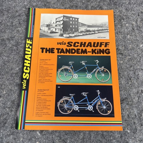 Brochure vintage velo schauff - brochure,