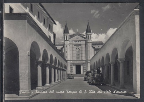 Cartolina cascia facciata - facciata, del