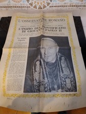 L'OSSERVATORE ROMANO L'INIZIO DEL PONTIFICATO DI GIOVANNI PAOLO II 1978
