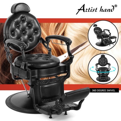 Sedia barbiere vintage nera - sedia,