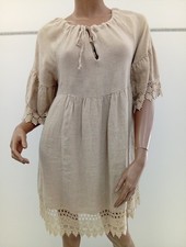 abito donna Markup Taglia XS In Lino Con Pizzo Sangallo 