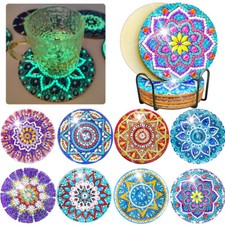 Sottobicchiere Tazza Tappetino Cucina Tavola Decorazioni Pittura 6 Pezzi Fai da Te Diamante con Supporto  