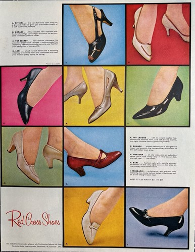 1964 red cross shoes - red,