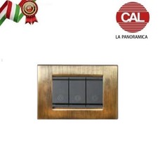 PLACCA 3P BRONZO SATINATO
