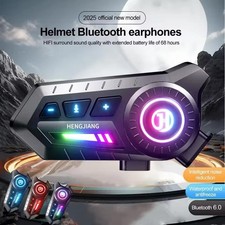 Interfono Bluetooth 5.3 per Casco Moto – Auricolare Stereo Impermeabile con Micr