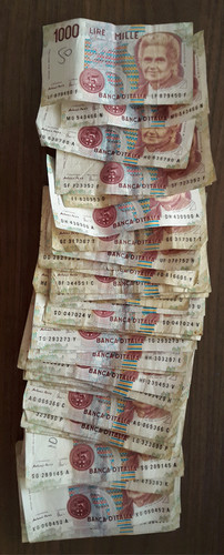 Lotto banconote da - , lire