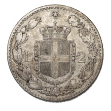ITALIA Umberto I 2 Lire 1882