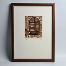 Incisione Acquaforte Antonio SALIOLA (1939) Opera Grafica con Cornice anno 1983