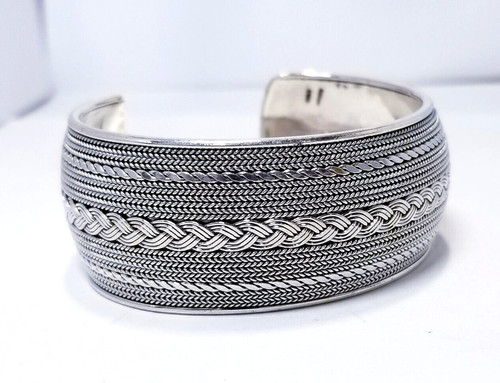 Bracciale aperto intrecciato