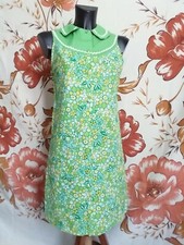 ABITO ORIGINALE VINTAGE ANNI '70 ? VERDE CON FIORI - tg 44