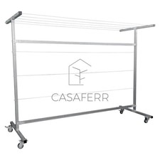 Stendino con Ruote da Esterno - Stendibiancheria per Giardino Veranda Balcone
