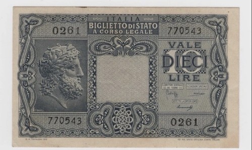 Banconota lire giove regno - banconota,