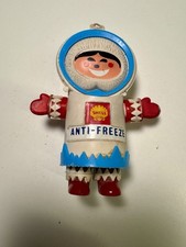 Epoca Originale Pubblicitario Antifreeze Benzina SHELL Pupazzo Gadget Anni 60 70