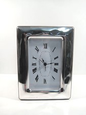 Orologio sveglia in Cornice argento 925 9x13,ondulata,fascia argento larga,TOP 