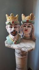 Coppia Di Sculture Vasi In