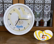 1 OROLOGIO VINTAGE GELATI ALGIDA DA PARETE USATO + 1 OROLOGIO DA TAVOLO-PARETE N