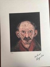 Antonio Ligabue litografia off set cm 50x70 firma in lastra con certificato