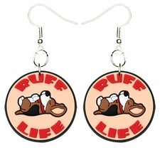 Ruff Life Earrings Handmade