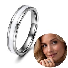 Elegante anello acciaio - in,
