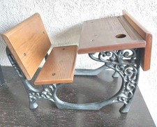 Banco scuola in legno + ghisa