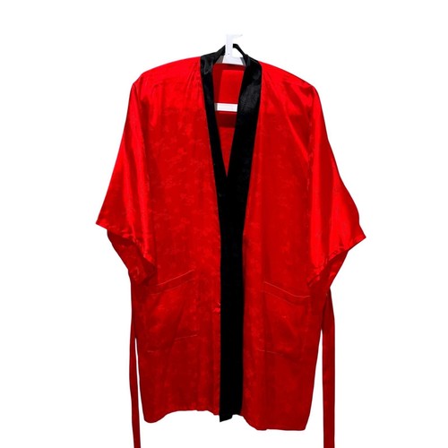Accappatoio raso rosso vintage