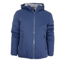 HOX Giubbino Uomo Modello XU3311 Colore Blu Ink Piuma Zip e Cappuccio