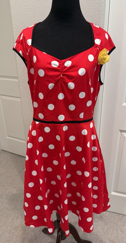 Abito pois rosso bianco - a,