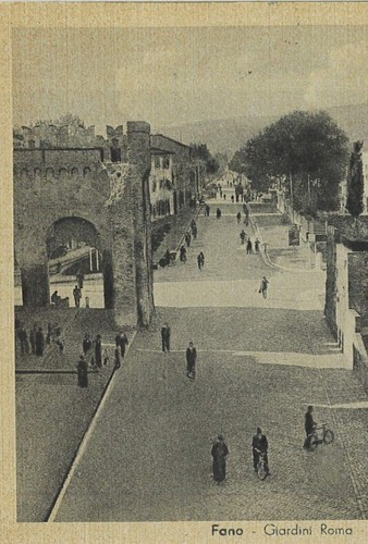 Cartolina fano valori - fano, 23.6.55,