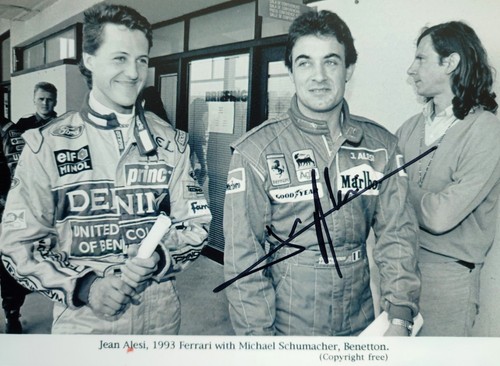 Photo signée jean alesi - jean,