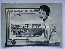 TRIESTE Televisione TV pin up Molo Audace vecchia cartolina