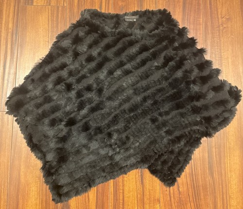 Poncho maglia pelliccia - in,