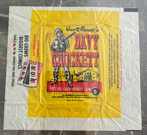 1956 topps davy crockett - crockett, dorso