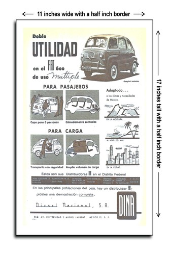 Poster dina fiat 600 multiplo - poster,