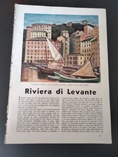 1935  RIVIERA DI LEVANTE TAVOLE DAL PITTORE ITALIANO ALBERTO SALIETTI EPOCA