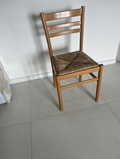  3 sedie di paglia e legno 