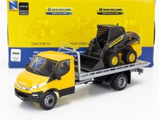 MODELLINO FURGONE STATICO NEWRAY IVECO FIAT DAILY PIANALE 2023 C/BOBCAT 1/36